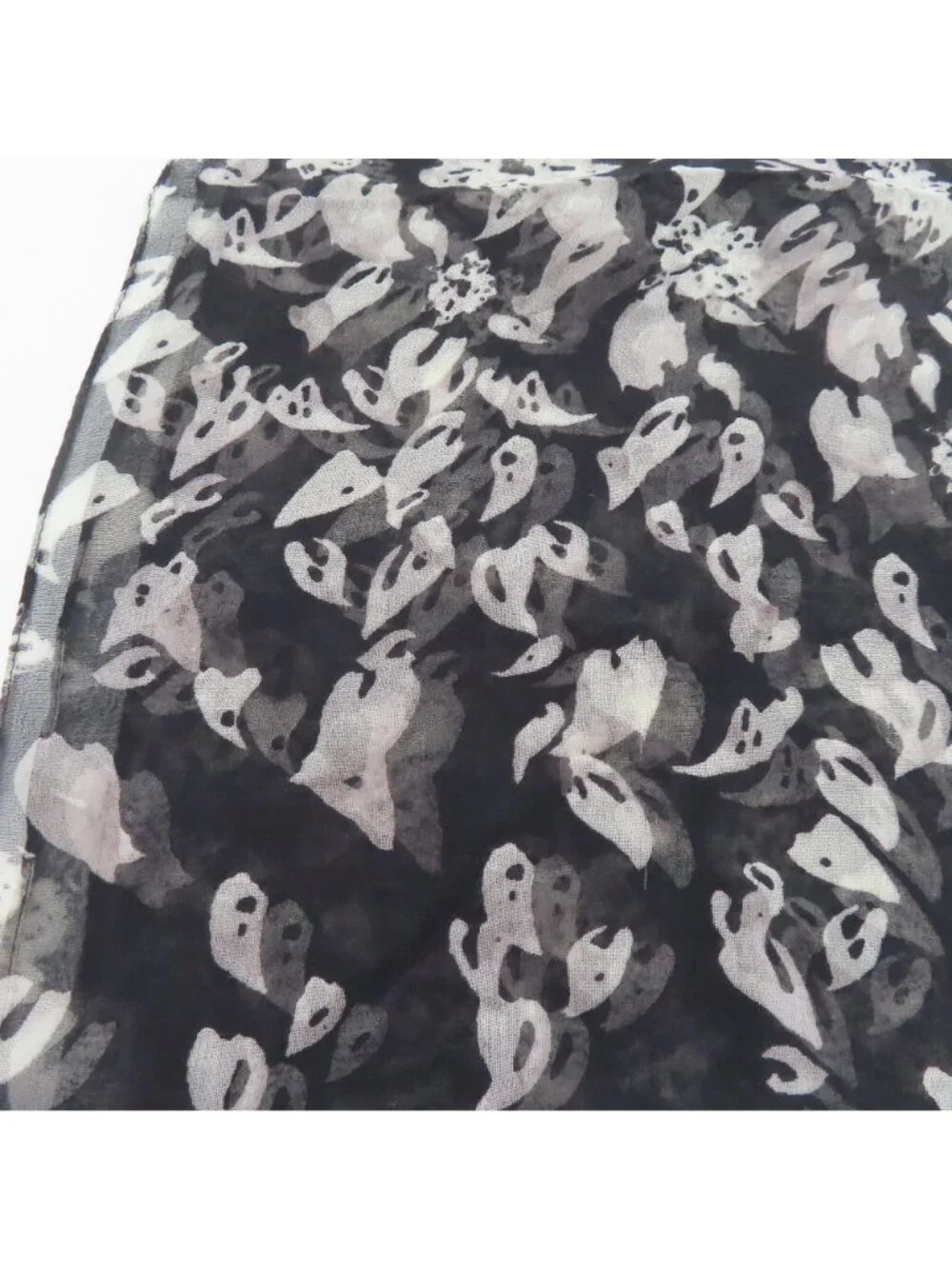 Calvin Klein Sheer Black White Sheer Rectangle Scarf Wrap 12in x 58in Fashion